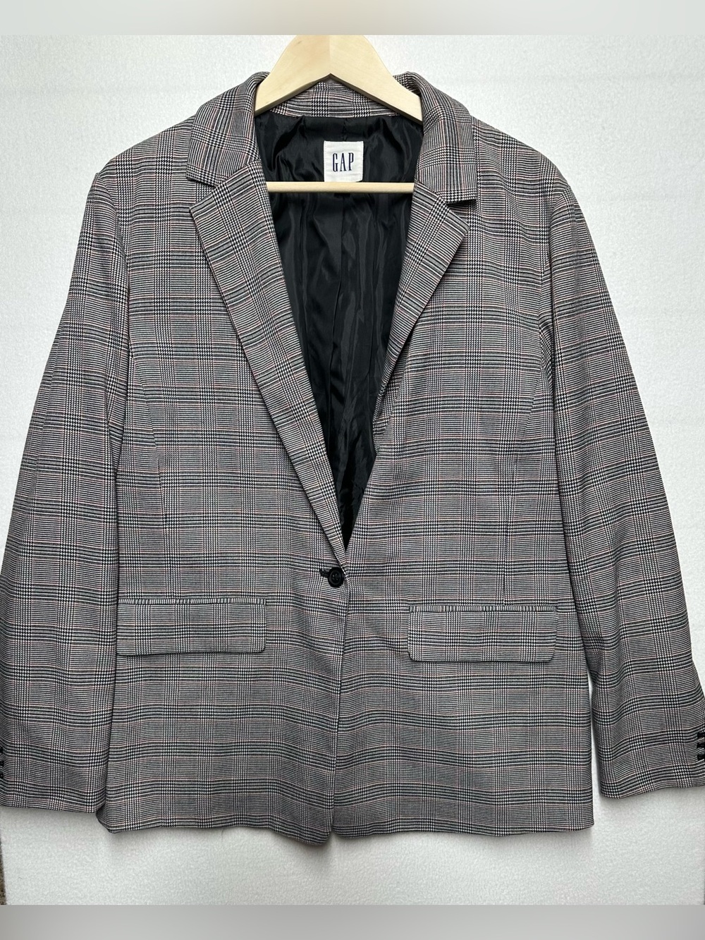 GAP Plaid Blazer – Size 18 – Gray Check Classic Workwear